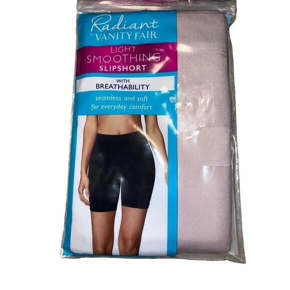 NIB VANITY FAIR Radiant Light Smoothing Slip Short SOFT PINK Sz M - Picture 1 of 6